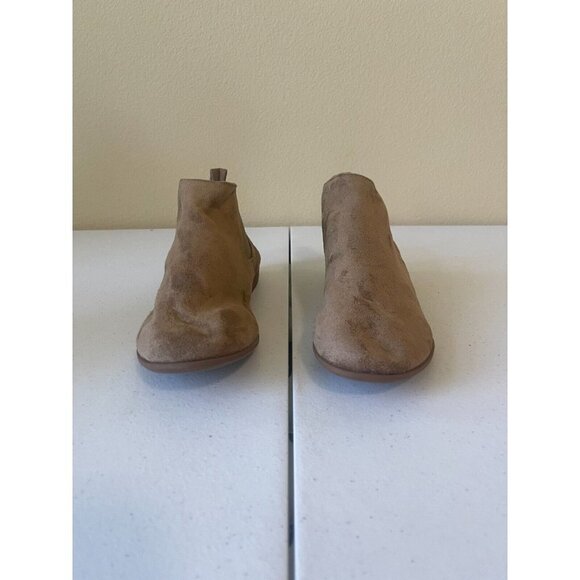 CP Shoes Womens Size 8.5 Ankle Boots Booties Brown Faux Suede - Picture 3 of 15
